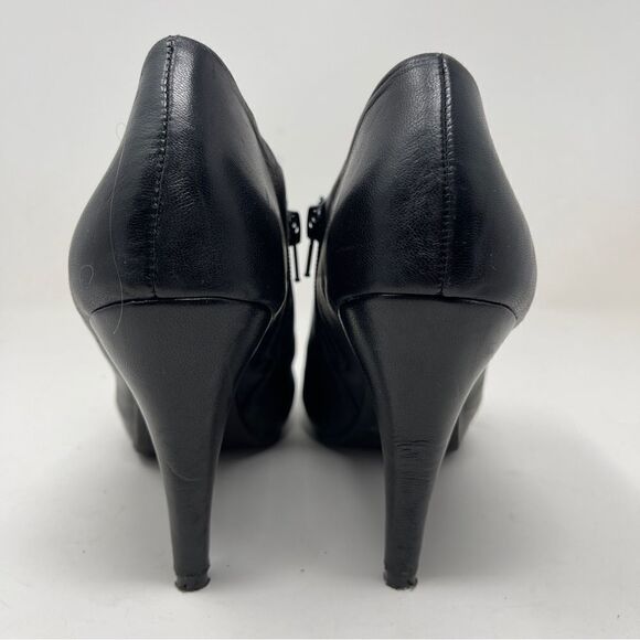 MTNY Leather Shooties Ankle Boots Heeled Shoes Black Women's 8M ME TOO NEW YORK - Picture 7 of 11